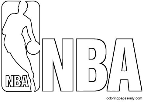 NBA Logo Coloring Page - Free Printable Coloring Pages