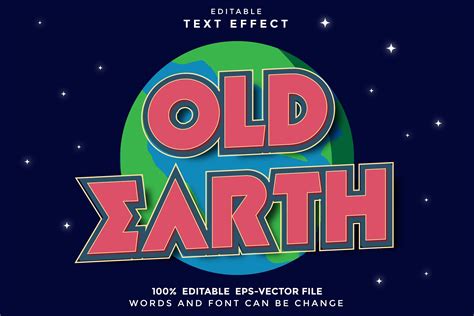 Old Earth Editable Text Effect Graphic by aan.picture1212 · Creative Fabrica