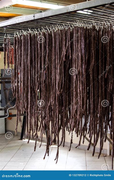 Biltong drying on rack stock photo. Image of hang, beef - 132709212