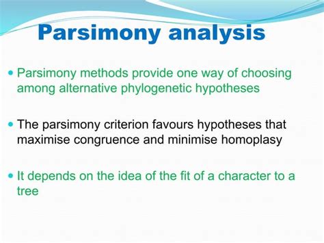 Parsimony analysis