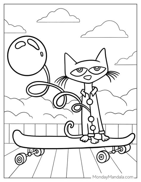 Come Down Cat Coloring Pages