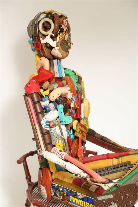 Leo Sewell Seated Figural Assemblage Sculpture at 1stDibs