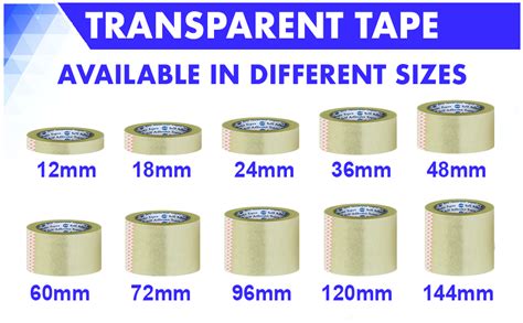 VCR Self Adhesive Transparent Cello Tape - 35 Meters in Length - 12mm / 0.5" Width - 2 Rolls Per ...