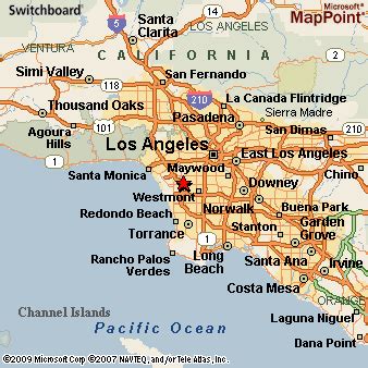 Inglewood, California Area Map & More