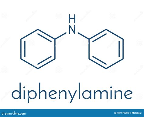 Diphenylamine Antioxidant Molecule. Used To Prevent Apple Scald. Skeletal Formula. Stock Vector ...