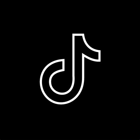 Black White TikTok Icon | Black app, App icon design, Black and white ...