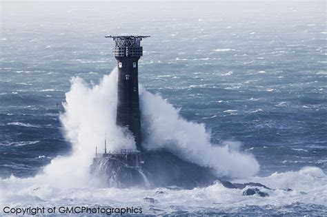 Longships Lighthouse, off the coast at Lands End, Cornwall, England Tempest by Gareth Cooper ...