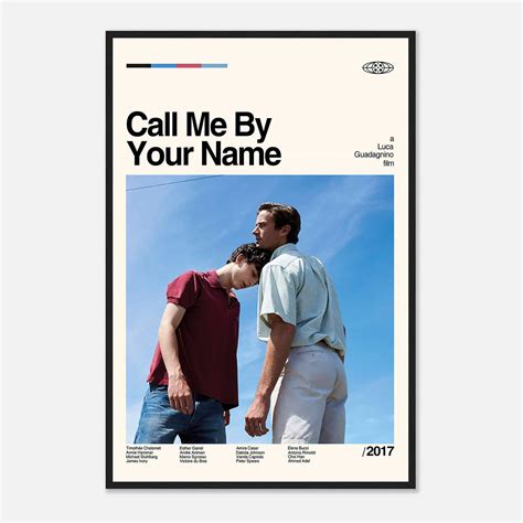 Call Me By Your Name Poster , Luca Guadagnino, Retro Movie Poster ...