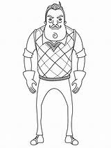 Hello Neighbor Coloring Pages  Free Printable For Kids sketch template