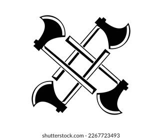 Ax Silhouette Set Logo Isolated White Stock Vector (Royalty Free) 2267723493 | Shutterstock