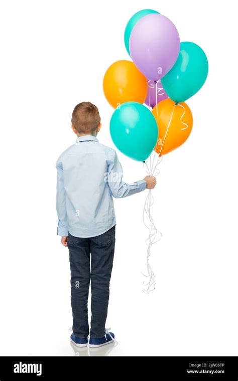 happy boy with balloons Stock Photo - Alamy