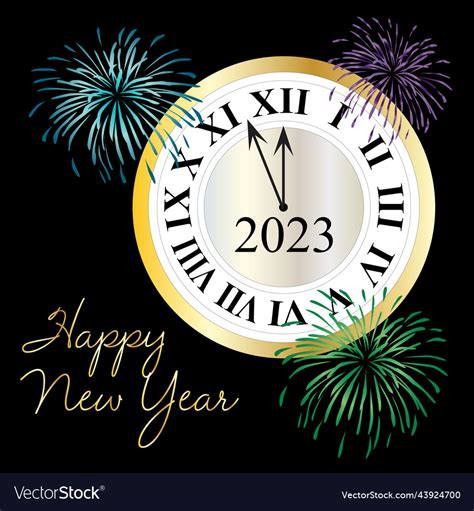 2023 happy new year countdown clock Royalty Free Vector