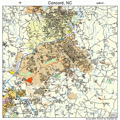 Concord North Carolina Street Map 3714100