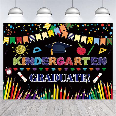 7×5ft Kindergarten Graduation Class of 2023 Backdrop Graduate Congrats ...