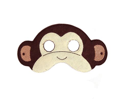 Kids Monkey Mask Monkey Costume Felt Mask Kids Face Mask - Etsy Ireland