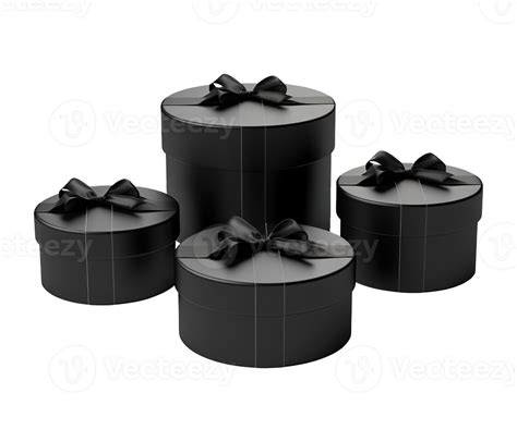 black box with black ribbon isolated ai generative 32541023 PNG