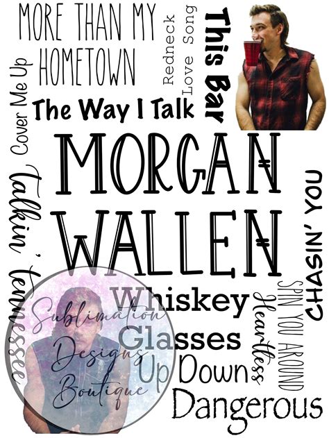 Morgan Wallen Fan Sheet Morgan Wallen PNG Fan sheet for | Etsy