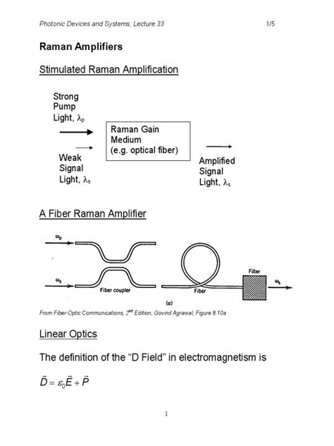 Raman Amp | PDF | Optical Fiber | Nonlinear Optics