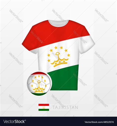 Football uniform of national team tajikistan Vector Image