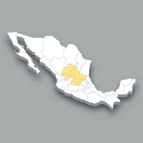 el bajio región ubicación dentro mexico mapa 25355947 Vector en Vecteezy