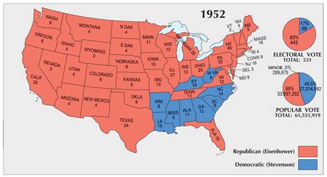 US Election of 1952 Map - GIS Geography