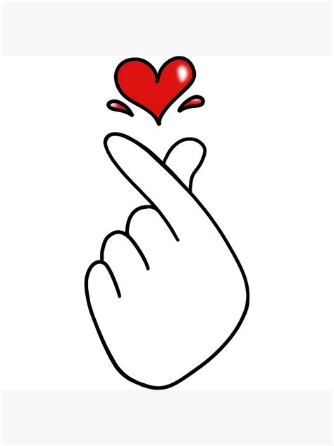 "Korean love heart" Poster by ErenStream | Redbubble