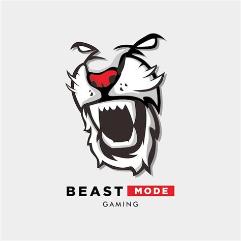 Premium Vector | Beast mode logo with tiger illustration