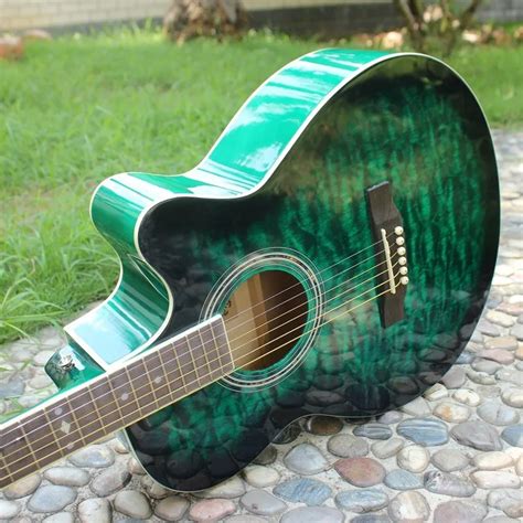 Popular Green Acoustic Guitars-Buy Cheap Green Acoustic Guitars lots from China Green Acoustic ...