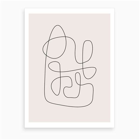 Abstract Line Art Print by Hecetu - Fy