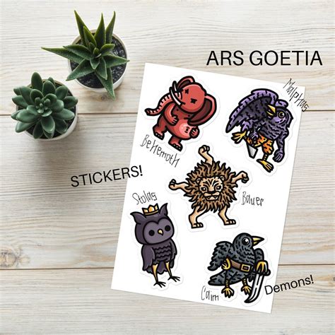 Ars Goetia Demons Sticker Sheet - Etsy