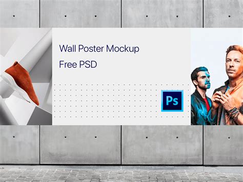 Horizontal Wall Poster Free Mockup – FreeMockup.net