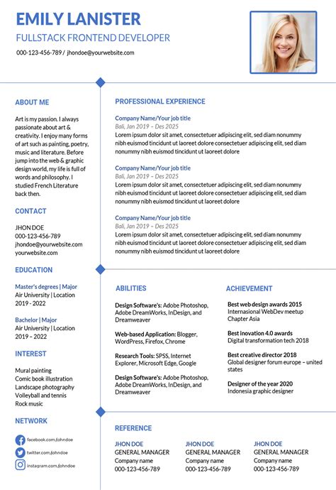 Resume Format In Microsoft Word - Free Printable Template