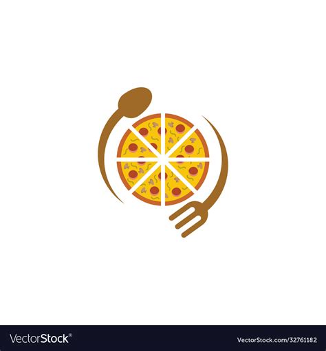 Pizza logo icon design concept design logo Vector Image