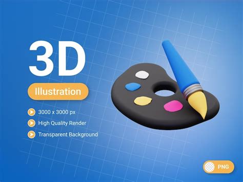 Premium PSD | 3d paint icon