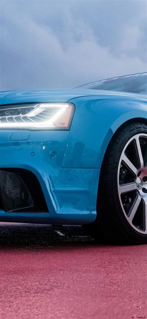 Blue Audi Sedan Car 8K wallpaper download