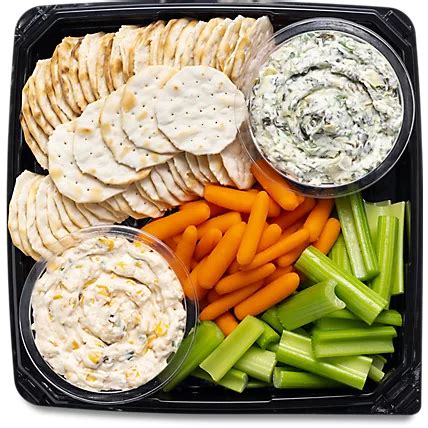 Vegetable & Dip Snack Tray 11 in. serves 6-10 - Each - acmemarkets