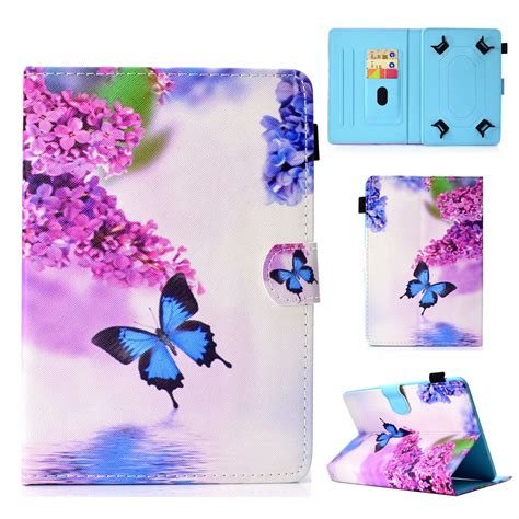 Universal 8 inch Tablet Case Flip Painted Leather Folio Stand Cover For iPad mini / Samsung Tab ...