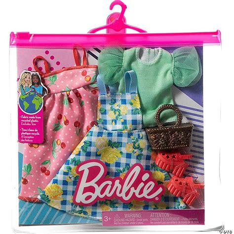 Barbie Clothes, Fashion 2-Pack For Barbie Dolls, Picnic-Themed Outfits ...