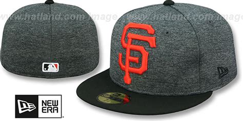 San Francisco SF Giants HEATHER-HUGE Grey-Black Fitted Hat