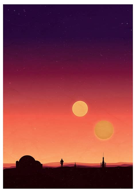 Tatooine Two Suns ( in Collection), Minimalist Tatooine HD phone ...