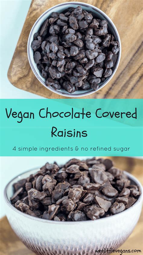 Vegan Chocolate Covered Raisins | Recipe | Healthy vegan snacks, Raisin recipes, Chocolate ...