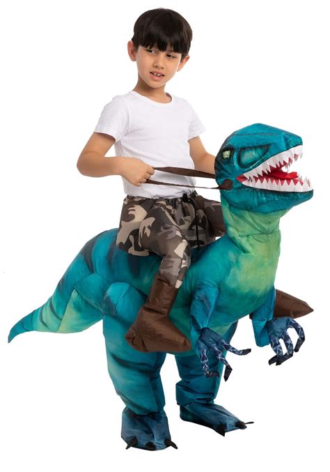 Kid's Inflatable Raptor Ride-On Costume