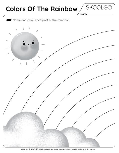 Colors Of The Rainbow - Free Worksheet - SKOOLGO