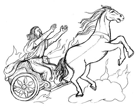 Elijah And Chariot Of Fire Coloring Page Childrens Sketch Coloring Page ...