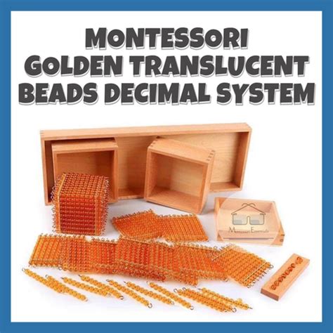 Montessori Golden Translucent Beads Decimal System | montessentials