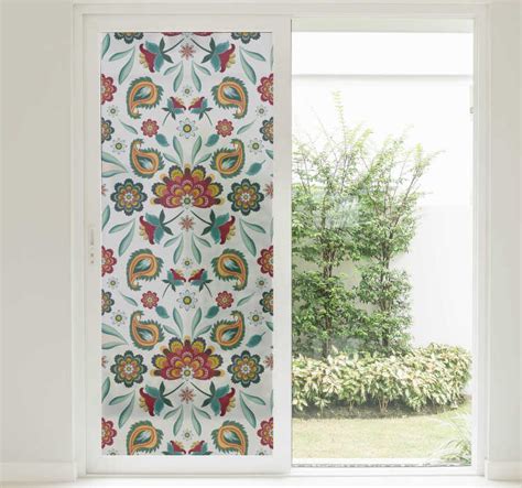 Floral ornament window decal - TenStickers