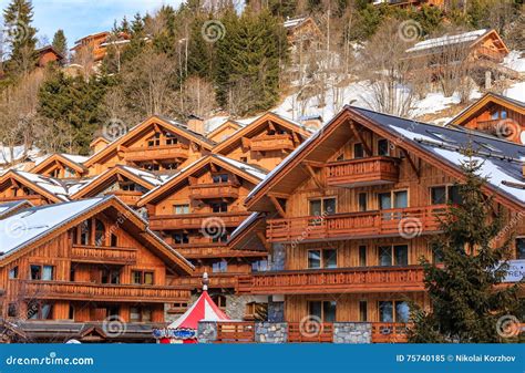 Chalet on the Slopes of the Valley Meribel. Ski Resort Meribel Editorial Image - Image of nature ...