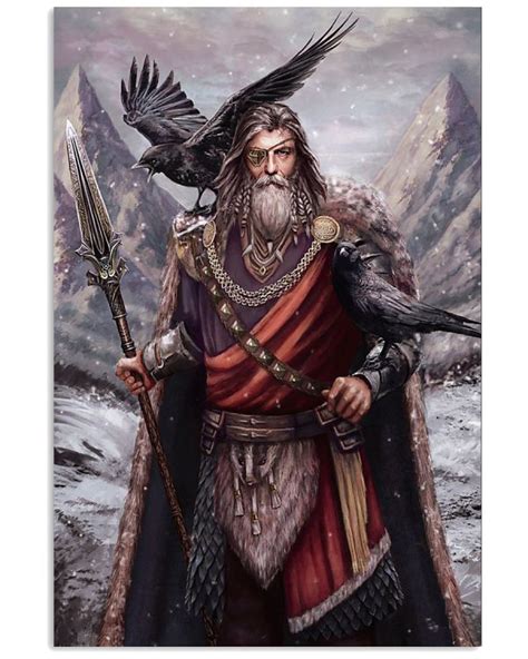 Viking odin ravens poster North Mythology, Odin Norse Mythology, Thor Norse, Mythology Art, Thor ...