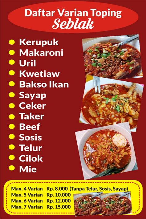 Download Contoh Daftar Menu Makanan | Daftar Menu Minuman format CDR - KARYAKU