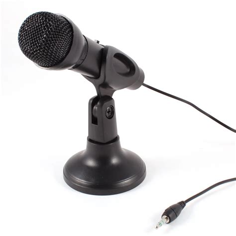 Brand New Omnidirectional Laptop PC Computer 3.5mm Network Stand Mini Microphone Mike Black-in ...